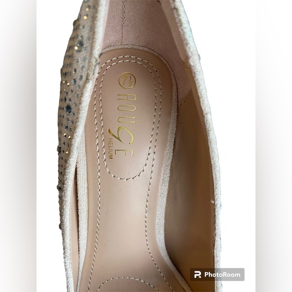 Rouge Helium Pink Heels With Rhinestones Size 7.5 - Picture 6 of 6